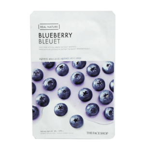 THE FACE SHOP Real Nature Face Mask with Blueberry Extract / Hidratáló Arcmaszk Áfonya Kivonattal 20g