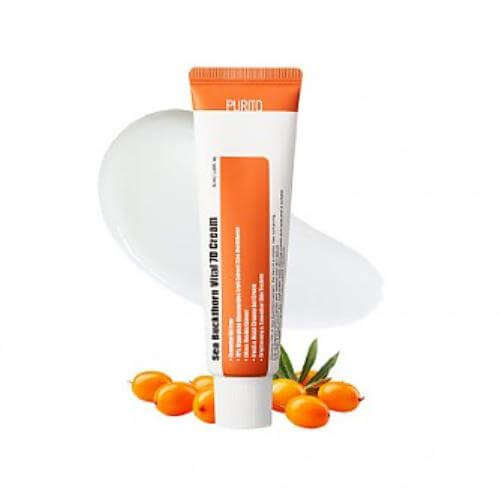 PURITO SEOUL Sea Buckthorn Vital 70 Cream / Magas C vitamin tartalmú arckrém 50ml