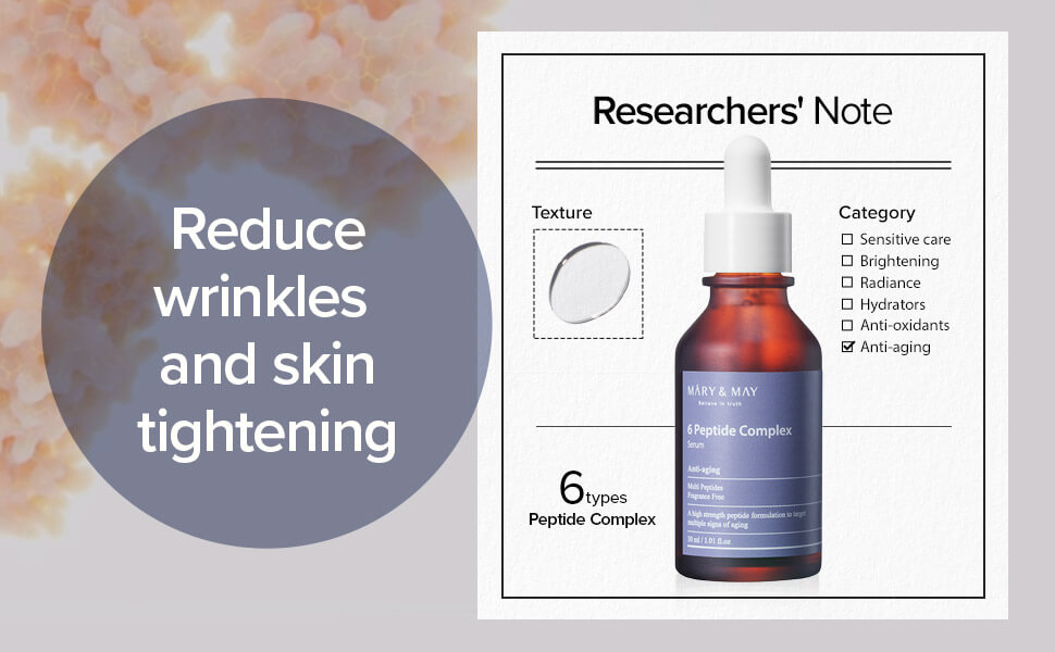 MARY & MAY 6 Peptide complex Serum 30ml - Image 3