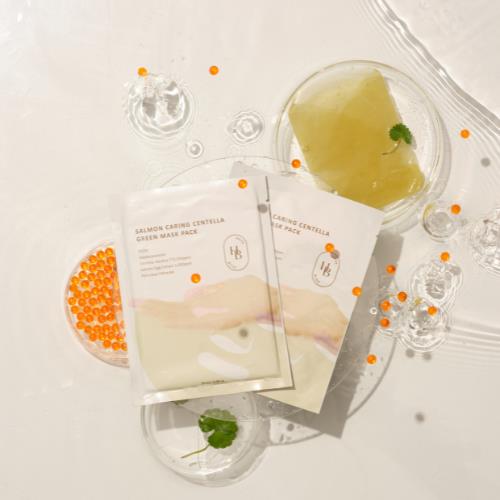 HEVEBLUE Salmon Caring Centella Green Mask Pack