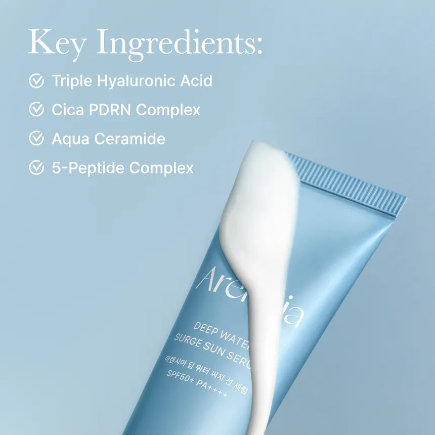 ARENCIA - Deep Water Surge Sun Serum SPF50+ PA++++ 50ml /fényvédő - Image 5