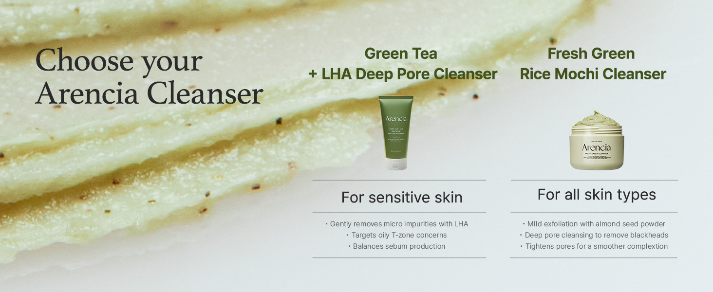 ARENCIA Green Tea + LHA Deep Pore Rice Cake Cleanser 150g /arctisztító - Image 4