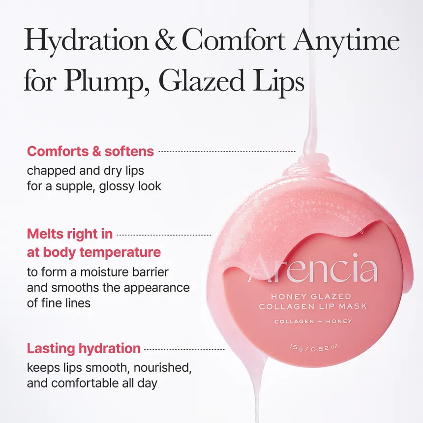 ARENCIA Honey Glazed Collagen Lip Mask 15g /ajakápoló - Image 4