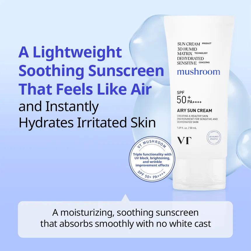 VT COSMETICS - Airy Sun Cream SPF50+ PA++++ 50ml - Image 7