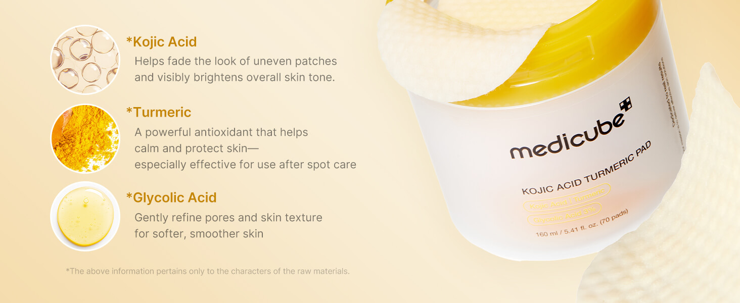 MEDICUBE Kojic Acid Turmeric Pad 70 pads - Image 5