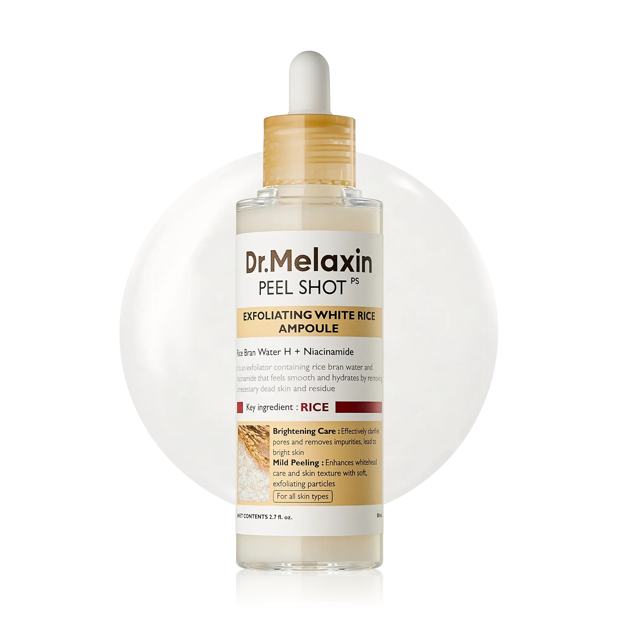 Dr.Melaxin - Peel Shot Exfoliating White Rice Ampoule 80ml /hámlasztó