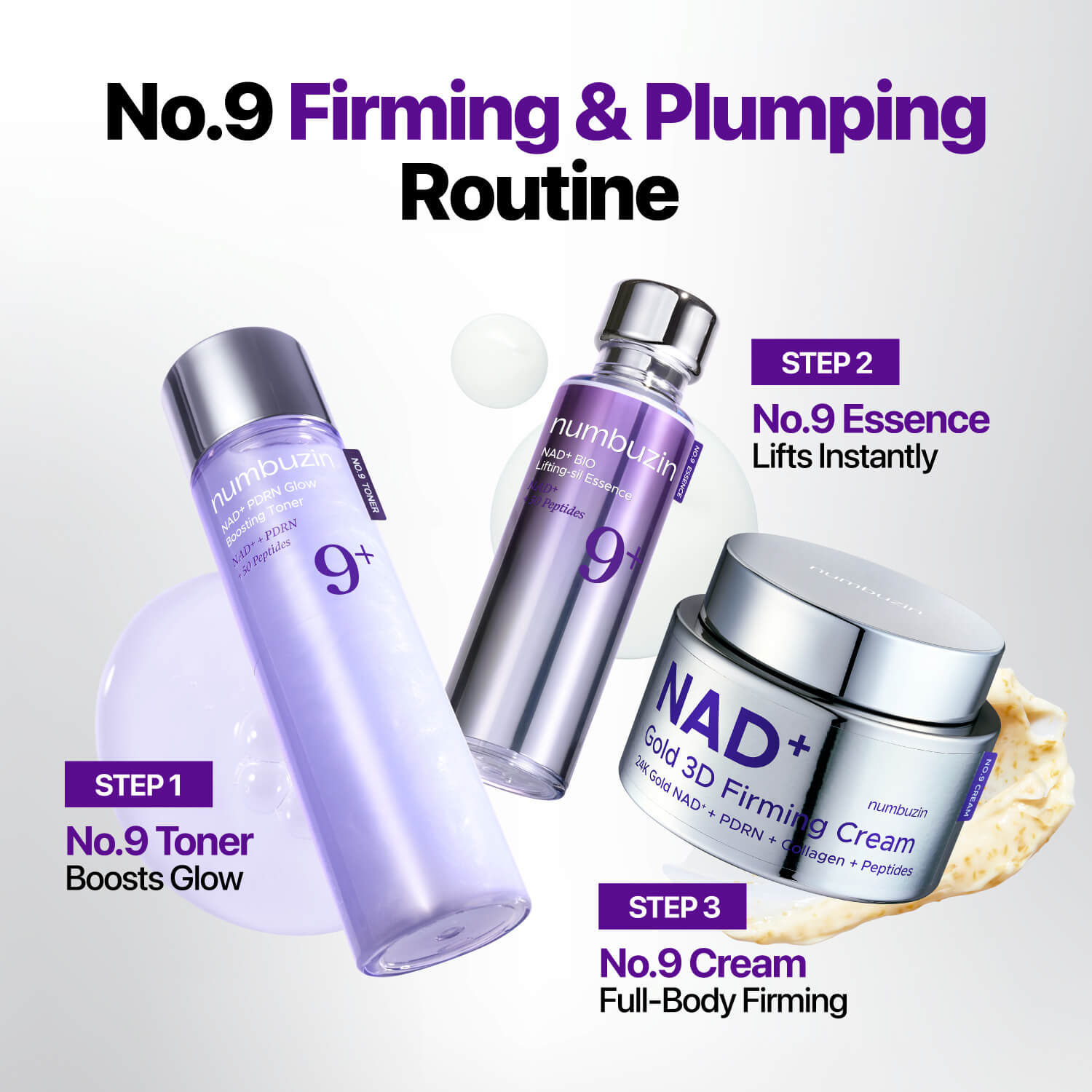 NUMBUZIN No.9 NAD+ Gold 3D Firming Cream 50ml - Image 8